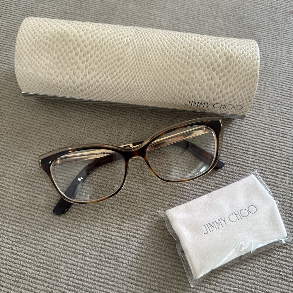Jimmy Choo Tortoiseshell Eyeglasses with Case